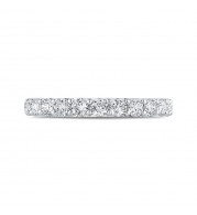 Shah Luxury Round Diamond Half-Eternity Wedding Band In 14K White Gold