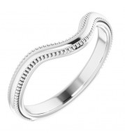 14K White Vintage-Inspired Matching Band