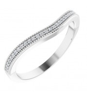 14K White .07 CTW Diamond Matching Band