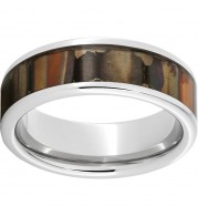 Serinium Pipe Cut Band with Orange Patina Copper Inlay
