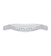 Shah Luxury Round Diamond Wedding Band In 14K White Gold