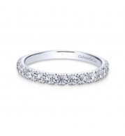 Gabriel & Co. 14k White Gold Contemporary Anniversary Wedding Band