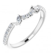 14K White 1/5 CTW Diamond Matching Band