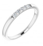 14K White 1/10 CTW Diamond French-Set Anniversary Band