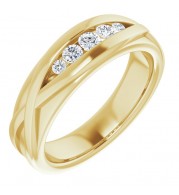 14K Yellow 1/3 CTW Diamond Men's Ring
