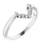 14K White .06 CTW Diamond Matching Band