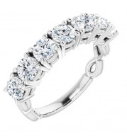 14K White 1 3/4 CTW Diamond Anniversary Band