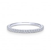 Gabriel & Co. 14k White Gold Contemporary Anniversary Wedding Band