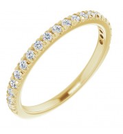 14K Yellow 1/4 CTW Diamond French-Set Anniversary Band