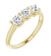 14K Yellow 4.1 mm Round 3/4 CTW Diamond Anniversary Band