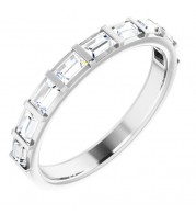 14K White 5/8 CTW Diamond Straight Baguette Anniversary Band