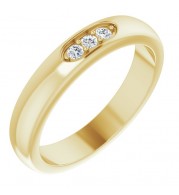 14K Yellow .08 CTW Diamond Three-Stone Anniversary Band
