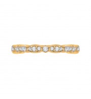 Shah Luxury 14K Yellow Gold Round Diamond Eternity Wedding Band