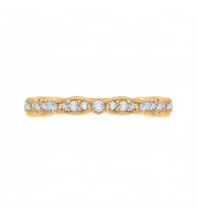 Shah Luxury 14K Yellow Gold Round Diamond Eternity Wedding Band