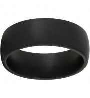 Black Diamond Ceramic Domed Band with Military Sandblast Finish