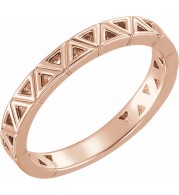 14K Rose Stackable Geometric Ring