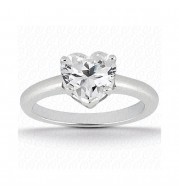 14k White Gold Semi-Mount Solitaire Engagement Ring