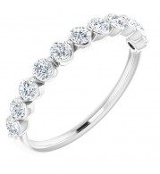 14K White 5/8 CTW Diamond Anniversary Band