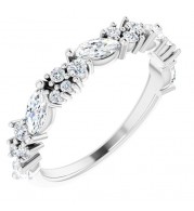 14K White 7/8 CTW Diamond Anniversary Band