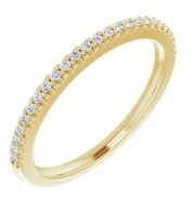 14K Yellow 1/8 CTW Diamond Anniversary Band