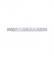 Shah Luxury Round Diamond Half-Eternity Wedding Band In 14K White Gold