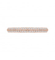 Shah Luxury 14K Rose Gold Round Diamond Half-Eternity Wedding Band