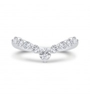 Shah Luxury 14K White Gold Diamond Contour Band