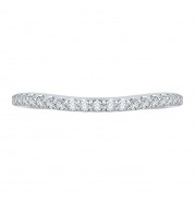 Shah Luxury Round Diamond Wedding Band In 14K White Gold