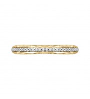 Shah Luxury Round Diamond Half-Eternity Wedding Band In 14K Two-Tone Gold
