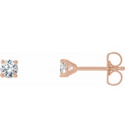 14K Rose 1/5 CTW Diamond 4-Prong Cocktail-Style Earrings