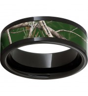 Black Diamond Ceramic Pipe Cut Band with Realtree AP Green Inlay