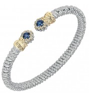 Alwand Vahan 4mm 14k Gold & Sterling Silver Diamond And London Blue Topaz  Bracelet