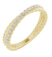 14K Yellow 1/5 CTW Diamond Anniversary Band