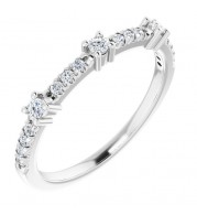 14K White 1/5 CTW Diamond Anniversary Band