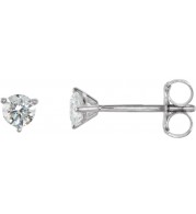 14K White 1/4 CTW Diamond Stud Earrings