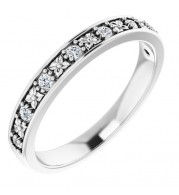 14K White 1/6 CTW Diamond Floral Anniversary Band