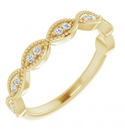 14K Yellow 1/8 CTW Diamond Anniversary Band