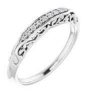 14K White .07 CTW Diamond Matching Band