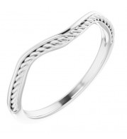 14K White Matching Rope Band