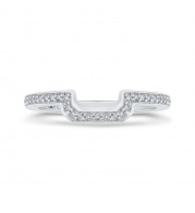 Shah Luxury 14K White Gold Round Diamond Half-Eternity Wedding Band