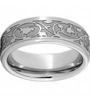 Serinium Flat Grooved Edge Band with Art Nouveau Laser Engraving