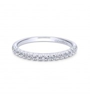 Gabriel & Co. 14k White Gold Contemporary Anniversary Wedding Band