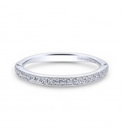 Gabriel & Co. 14k White Gold Victorian Anniversary Wedding Band