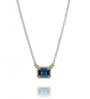 Vahan 14k Gold & Sterling Silver London Blue Topaz Necklace