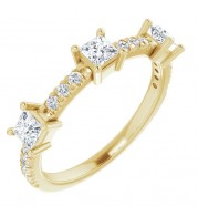 14K Yellow 5/8 CTW Diamond Anniversary Band