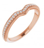 14K Rose 1/8 CTW Diamond Matching Band