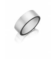 Henri Daussi 8mm Men's Wedding Band MB11 18k Gold White 0.75 Ctw.