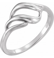 14K White Metal Ring