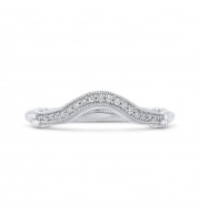 Shah Luxury Round Diamond Wedding Band In 14K White Gold