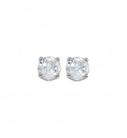Gems One 14Kt White Gold White Topaz (1 Ctw) Earring